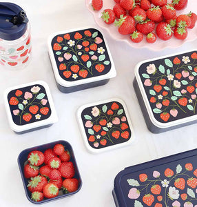 *NEU* Lunchbox / 4er Set / Erdbeeren