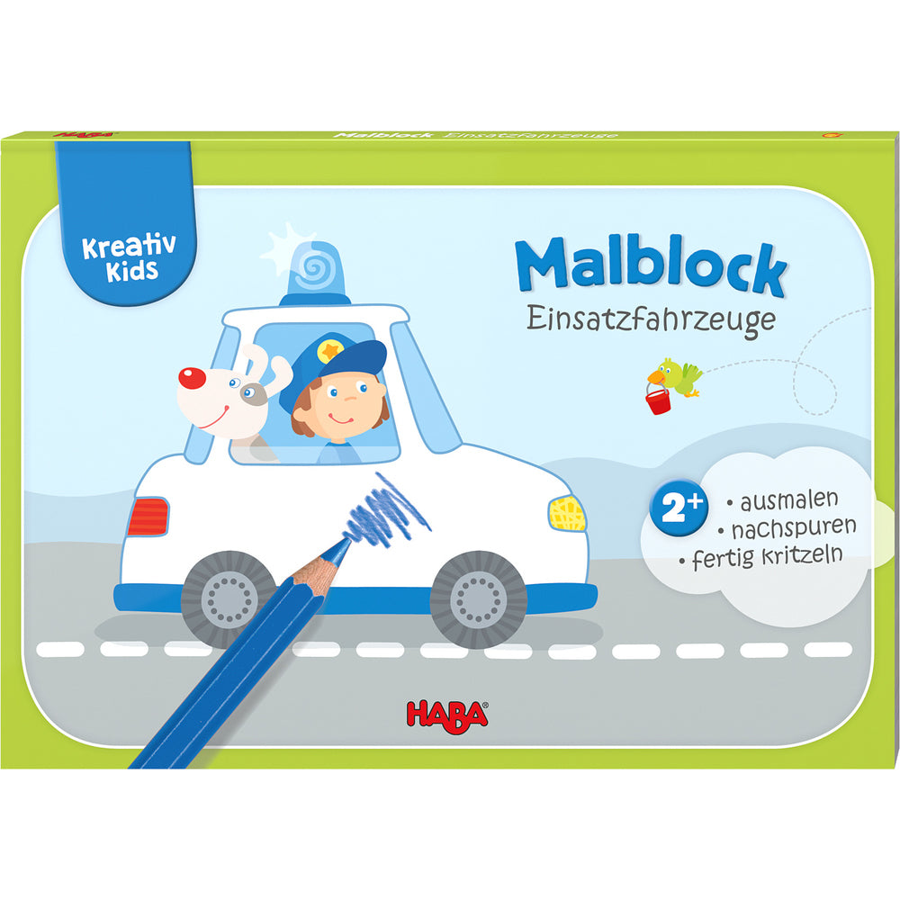 HABA Kreativ Kids – Malblock Einsatzfahrzeuge