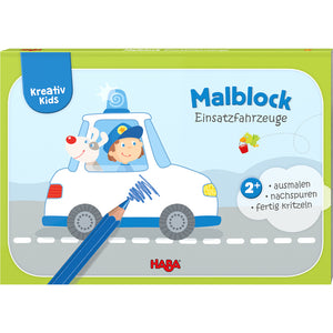 HABA Kreativ Kids – Malblock Einsatzfahrzeuge