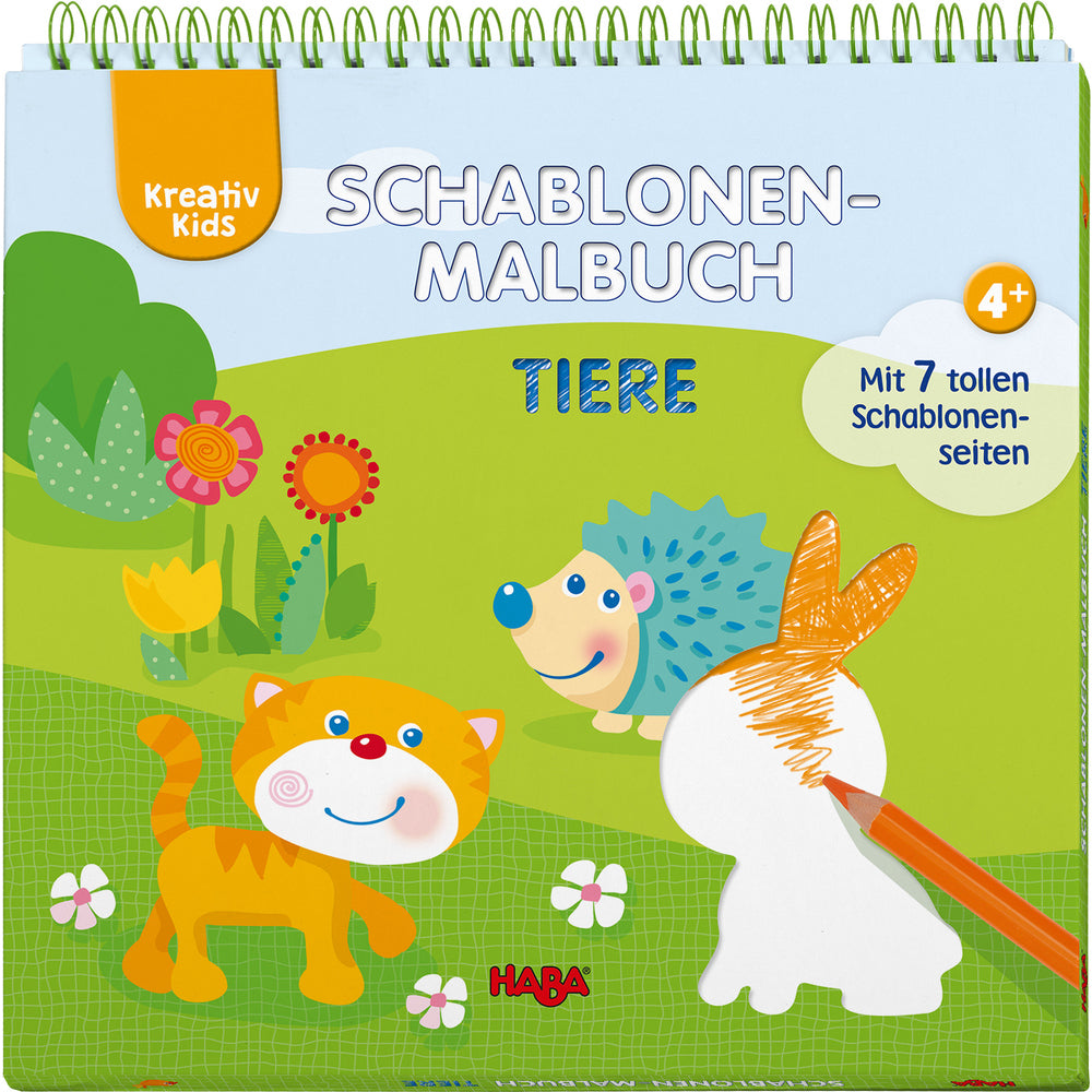 HABA Kreativ Kids – Schablonen-Malbuch Tiere