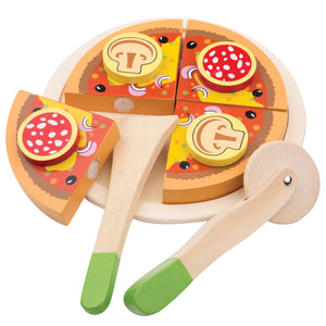 Holz Pizza Salami - zum Schneiden