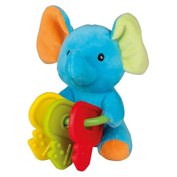 Plüsch-Elefant mit Beißschlüssel