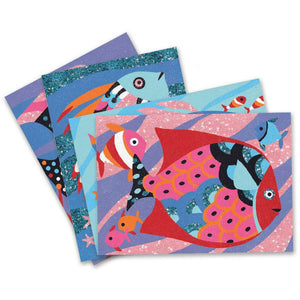 Farbenfrohe Fische / Farbsand