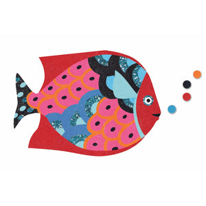 Farbenfrohe Fische / Farbsand