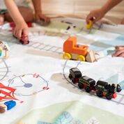 Play&Go Spielzeugsack / Spielmatte Eisenbahn