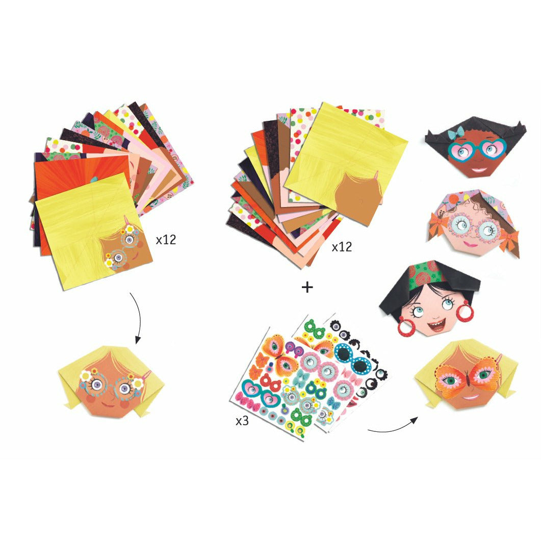 Lustige Gesichter - Origami