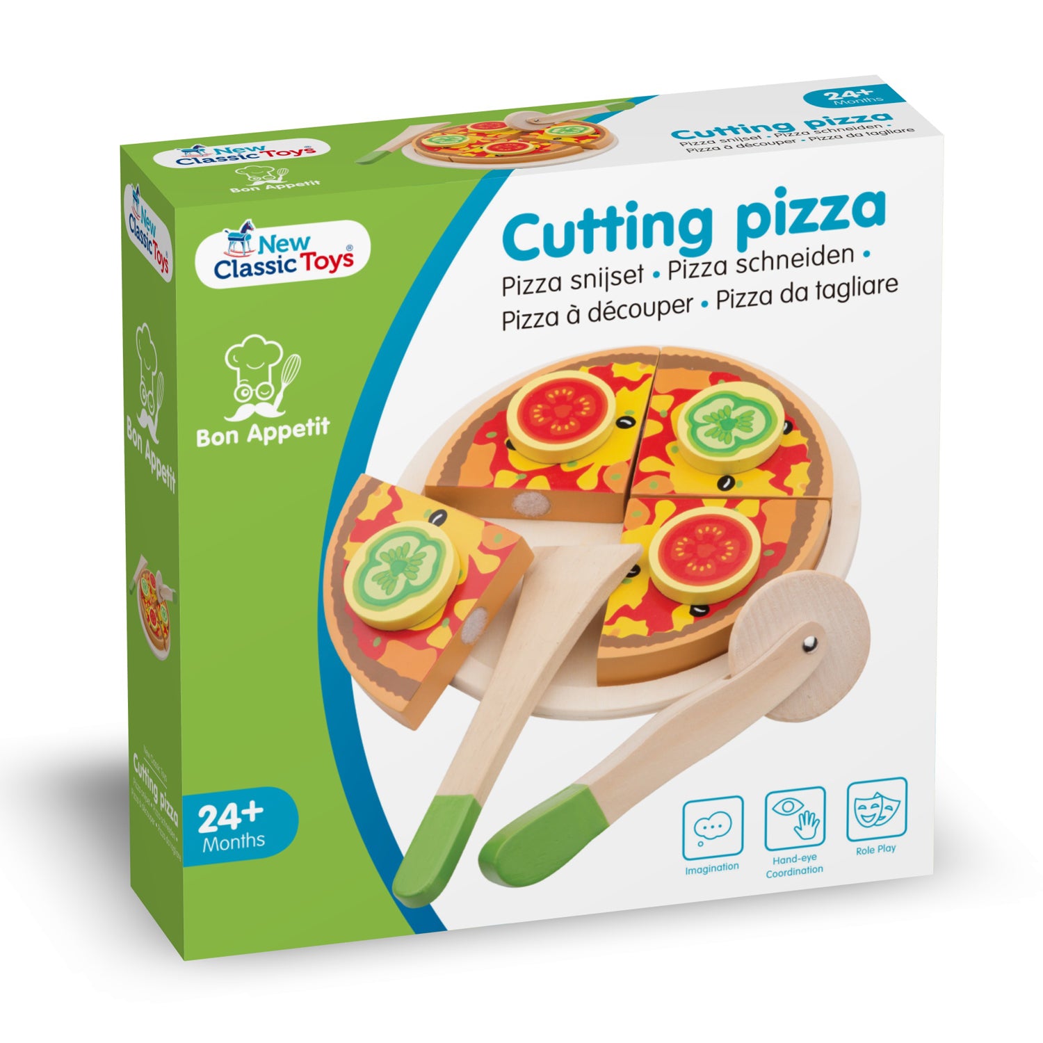 Holz Pizza Gemüse - zum Schneiden