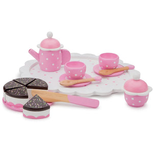 Holz Kaffee/Tee Set mit Schneidetorte