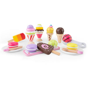 Holz Eiscreme Selektion