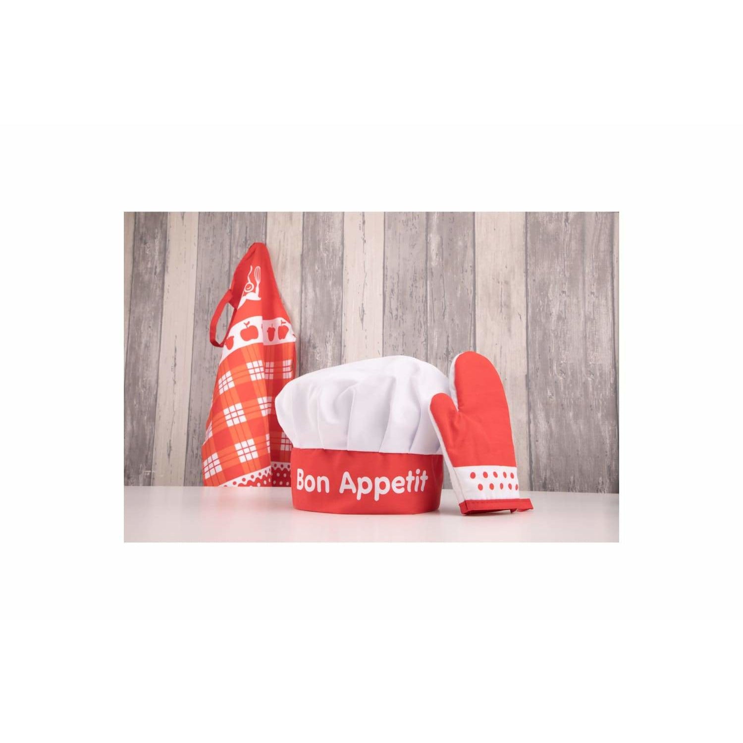 Kochschürze Rot SET