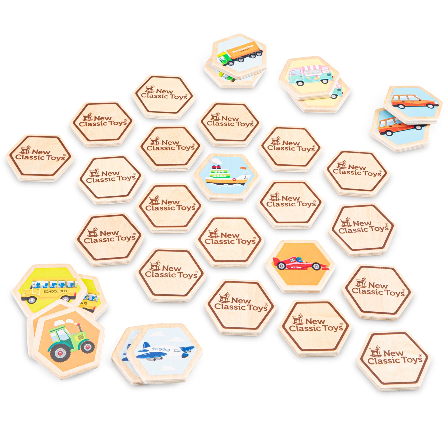 Memory Fahrzeuge aus Holz