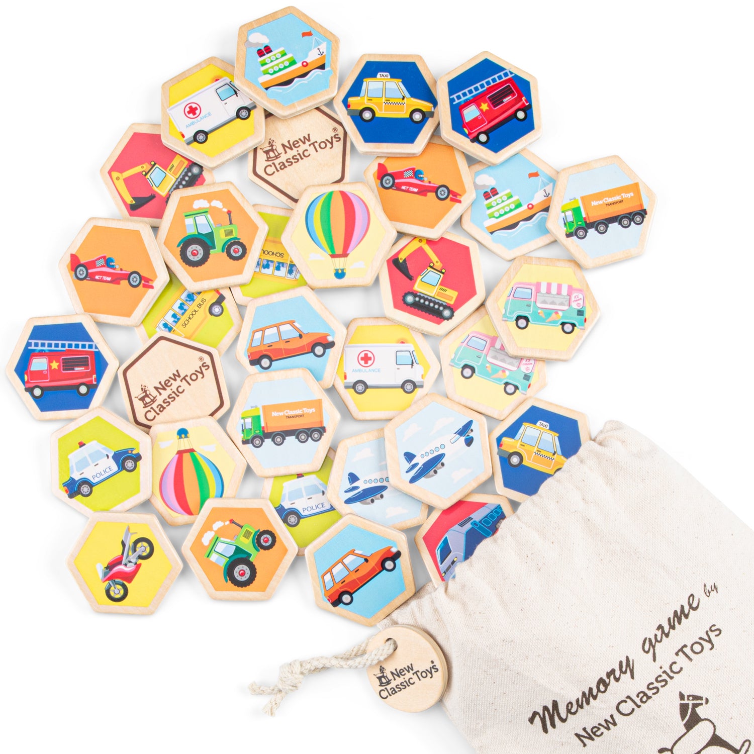 Memory Fahrzeuge aus Holz