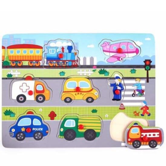 *NEU* Holz Puzzle mit Fahrzeugen