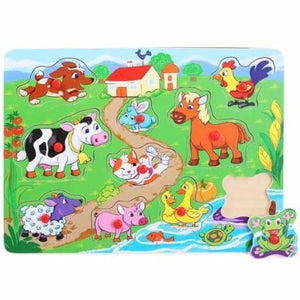 Holz Puzzle mit Tiere
