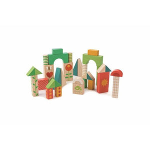 Holz Babywalker mit Bausteinen TL