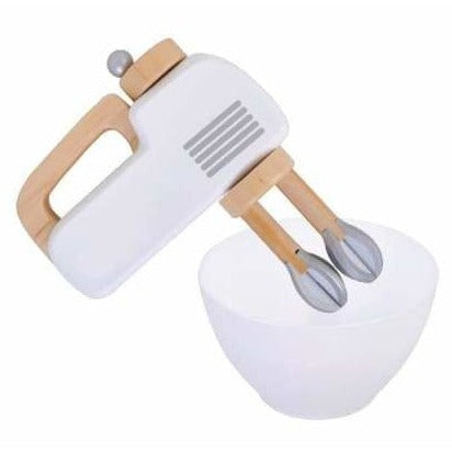 Holz Handmixer mit Rührschüssel