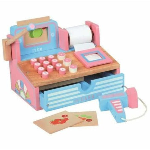 *NEU* Holz Kasse rosa/hellblau MT