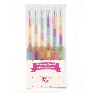 6 Pastel Gel Stifte - ändern die Farbe
