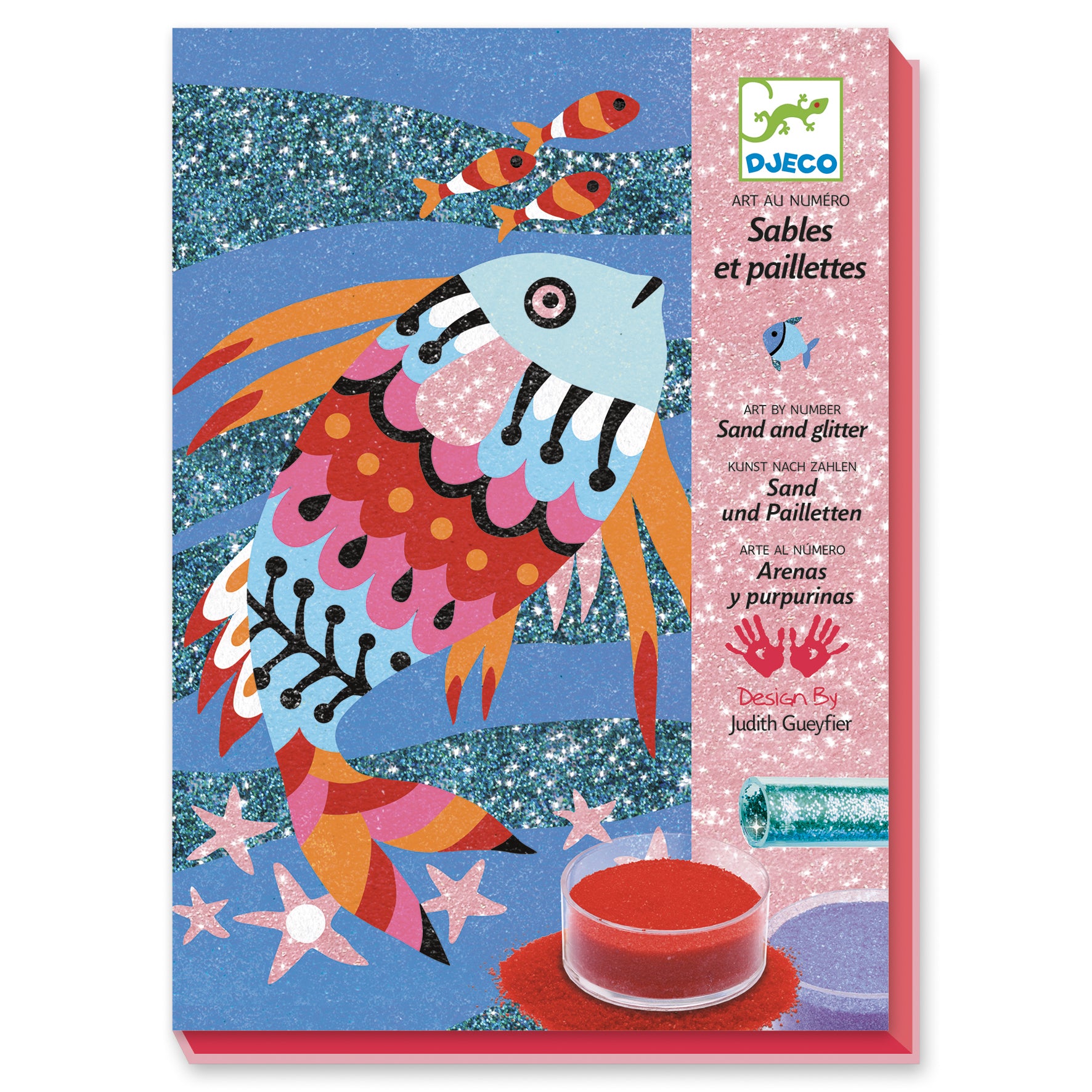 Farbenfrohe Fische / Farbsand