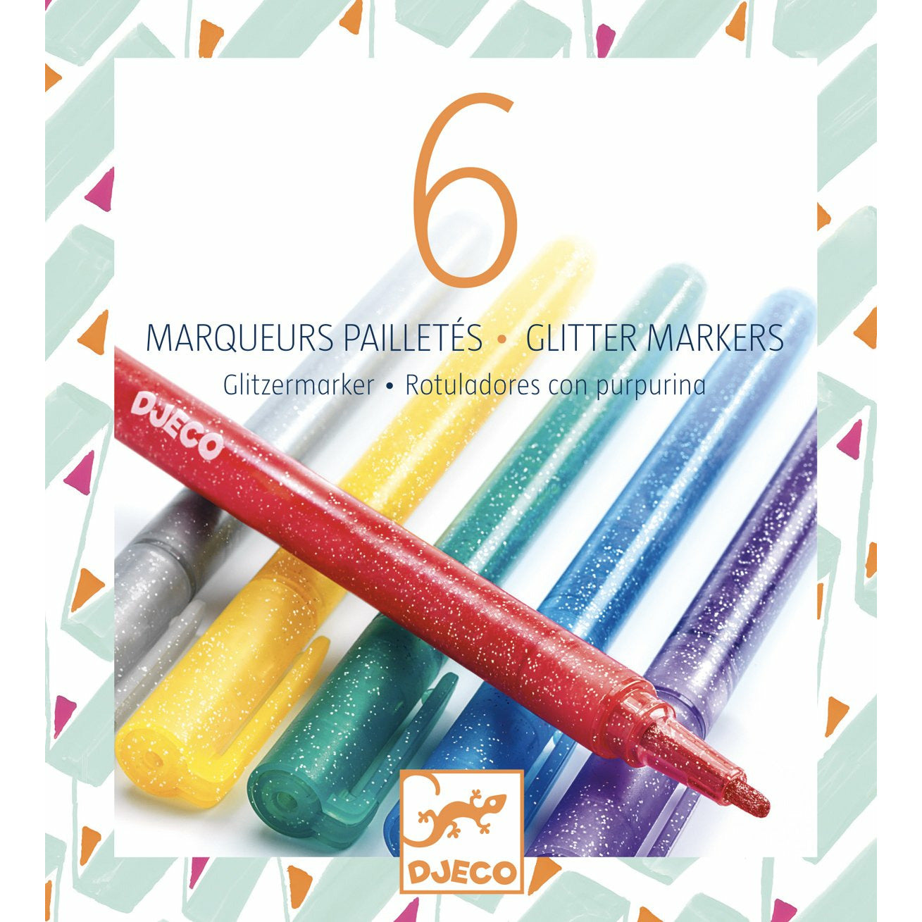 6 Glitzer Marker auswaschbar
