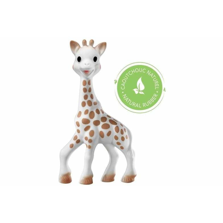 Geschenkset zur Geburt Sophie la girafe® (1 Sophie la girafe® + 1 Entdeckerbuch + 1 Kugelrassel)