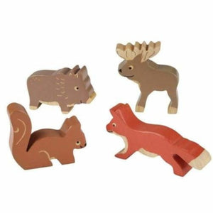 *NEU* HEVEA - Holztiere Wald Set 4 tlg. /Kautschukbaumholz (Fairtrade)