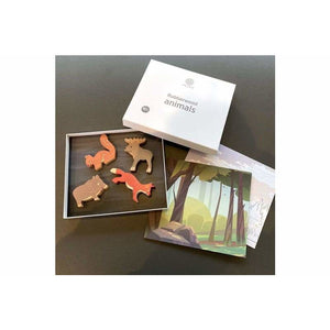 *NEU* HEVEA - Holztiere Wald Set 4 tlg. /Kautschukbaumholz (Fairtrade)