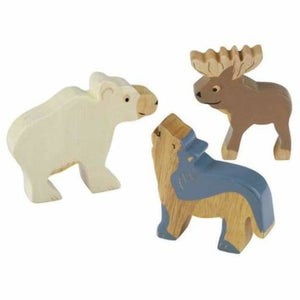 *NEU* HEVEA - Holztiere Arktis Set 3 tlg. /Kautschukbaumholz (Fairtrade)
