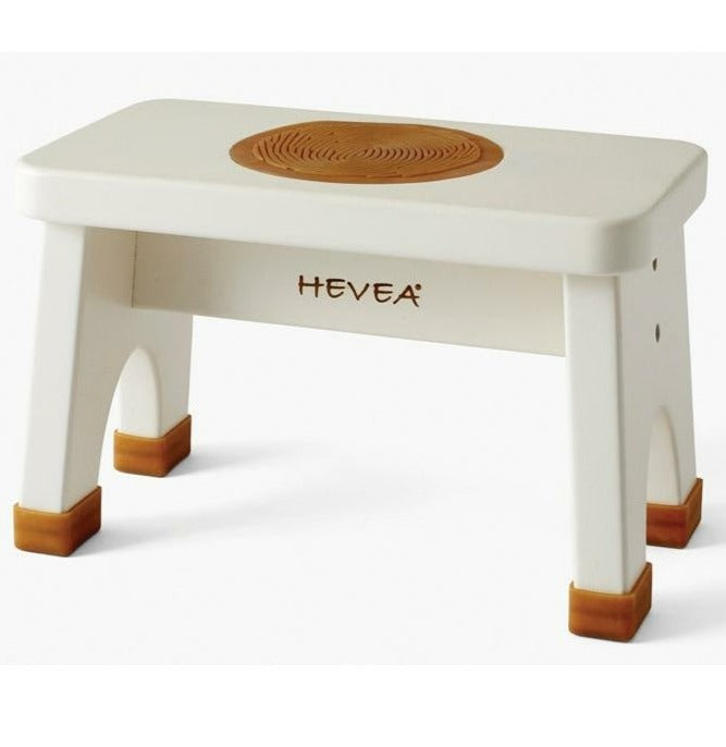 HEVEA Kinderhocker - Kautschukbaumholz / Marshmallow White