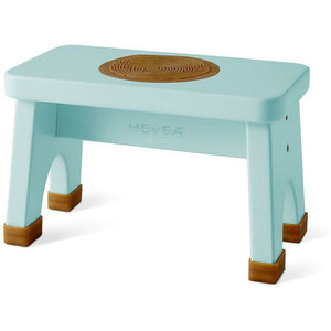 HEVEA Kinderhocker - Kautschukbaumholz / Dusty Blue