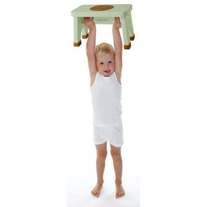 HEVEA Kinderhocker - Kautschukbaumholz / Sage Green