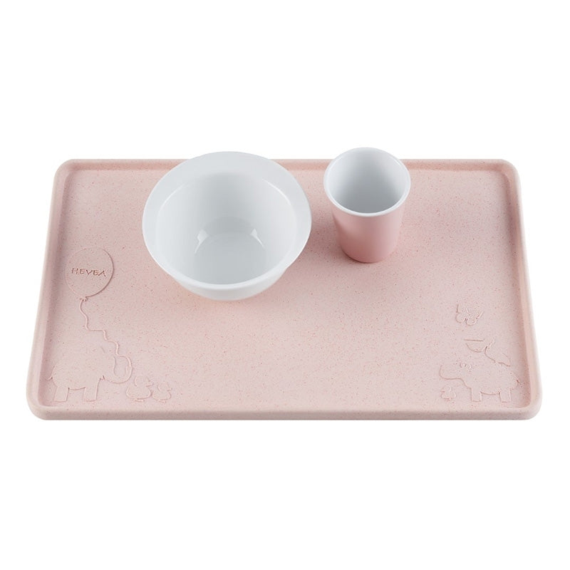 HEVEA Kinder-Tischset/Platzset - Naturkautschuk / upcycled / Rose