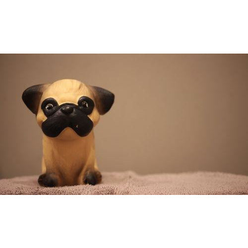 HEVEA Babyspielzeug - Greifling Hund / Mops / Naturkautschuk