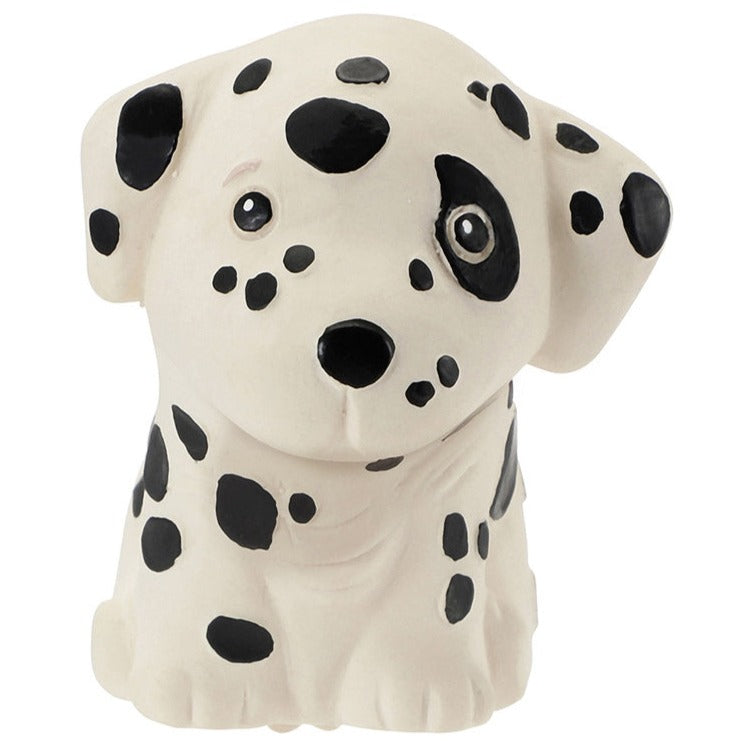 HEVEA Babyspielzeug - Greifling Hund / Dalmatiner / Naturkautschuk