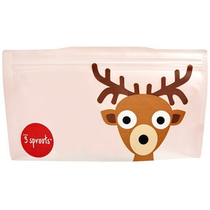 3 Sprouts - Snack Bag / 2er Pack / wiederverwendbar / Rentier