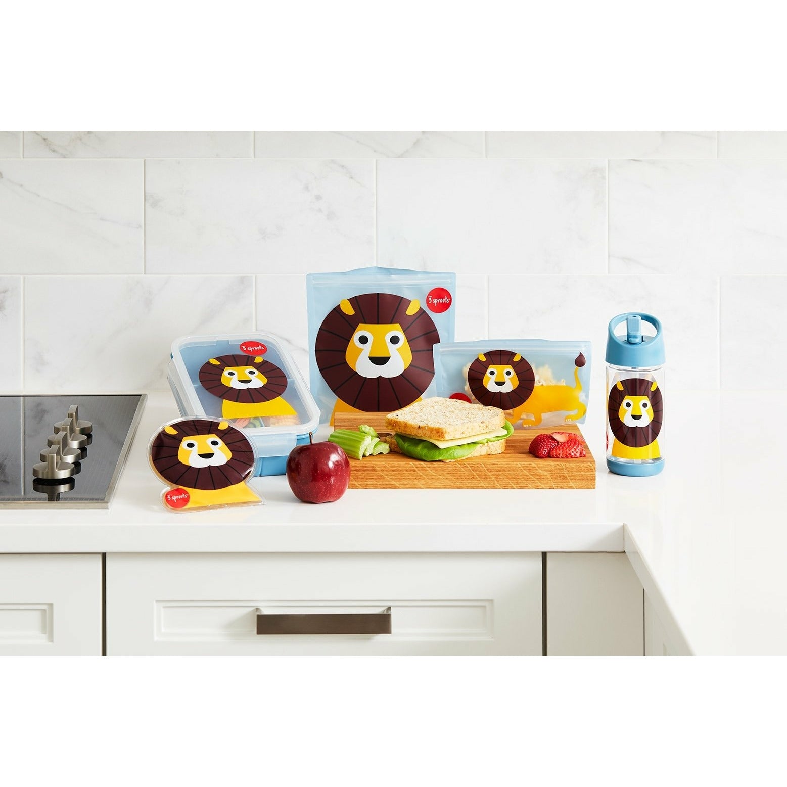 3 Sprouts - Sandwich Bag / 2er Pack / wiederverwendbar / Löwe
