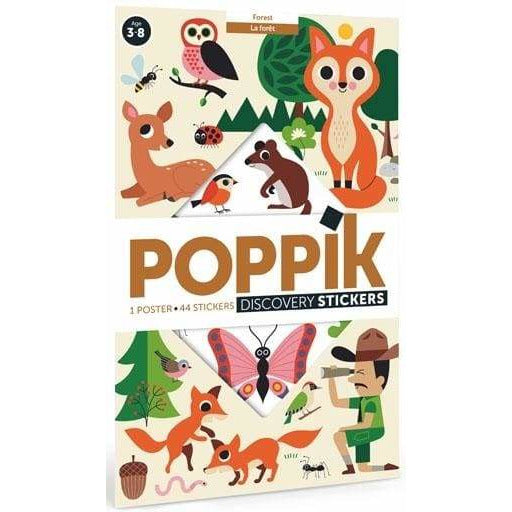 *NEU* Poppik Stickerposter - Discovery (1 Poster + 60 Sticker) / Im Wald (3-8 J.)