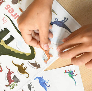 Poppik Stickerposter - Mini Discovery (1 Poster A4 + 26 Sticker) / Dinosaurier (3-8 J.)