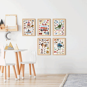 Poppik Stickerposter - Mini Discovery (1 Poster A4 + 26 Sticker) / Dinosaurier (3-8 J.)