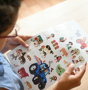 Poppik Stickerposter - Mini Discovery (1 Poster A4 + 27 Sticker) / Bauernhof (3-8 J.)