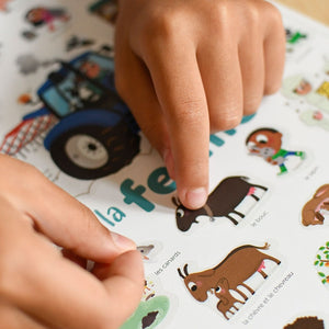 Poppik Stickerposter - Mini Discovery (1 Poster A4 + 27 Sticker) / Bauernhof (3-8 J.)