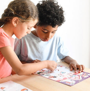 Poppik Stickerposter - Mini Discovery (1 Poster A4 + 30 Sticker) / Weihnachts-Adventskalender (3-8 Jahre)