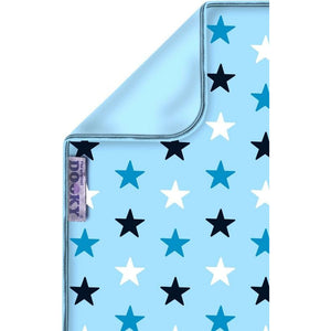 Decke / doppellagig / Blaue Sterne/Hellblau
