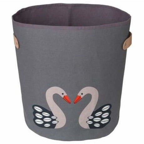 *NEU* Aufbewahrungskorb mit Schwan Design - dunkel
