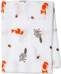 lulujo - Mulltuch / Baumwolle / 120 x 120 cm / Forest Friends