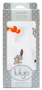 lulujo - Mulltuch / Baumwolle / 120 x 120 cm / Forest Friends