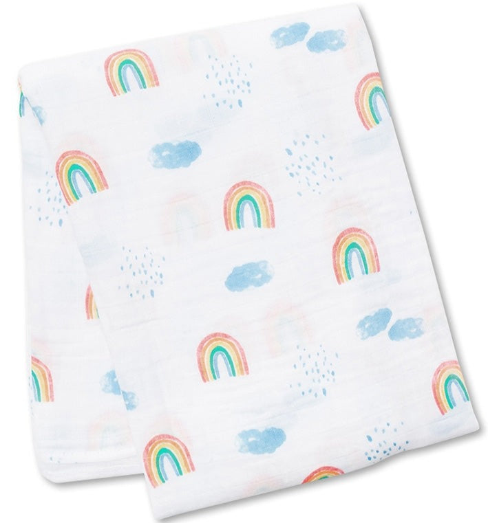 lulujo - Mulltuch / Baumwolle / 120 x 120 cm / Rainbow Sky
