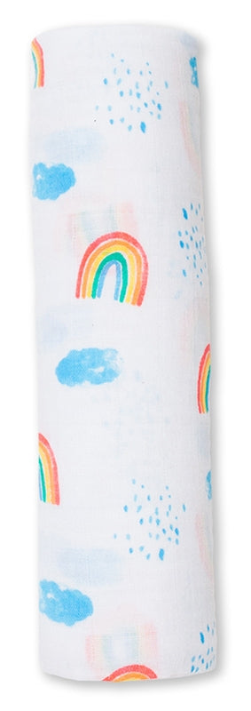 lulujo - Mulltuch / Baumwolle / 120 x 120 cm / Rainbow Sky
