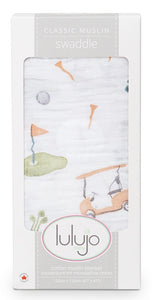 lulujo - Mulltuch / Baumwolle / 120 x 120 cm / Golf