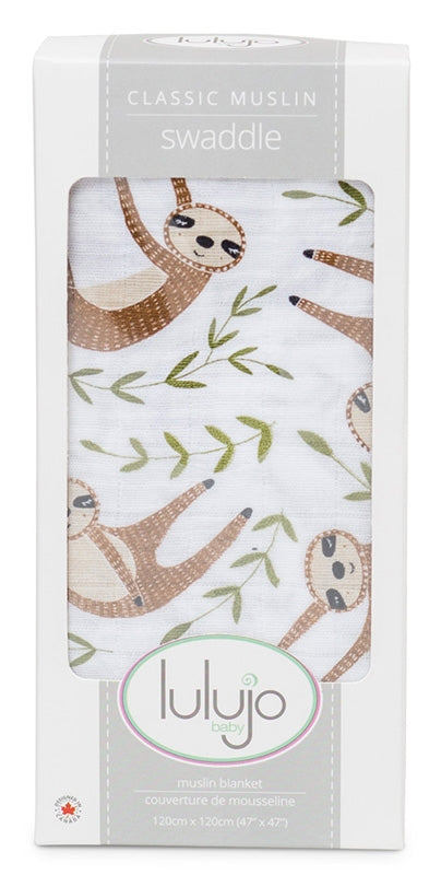 lulujo - Mulltuch / Baumwolle / 120 x 120 cm / Sloth Modern